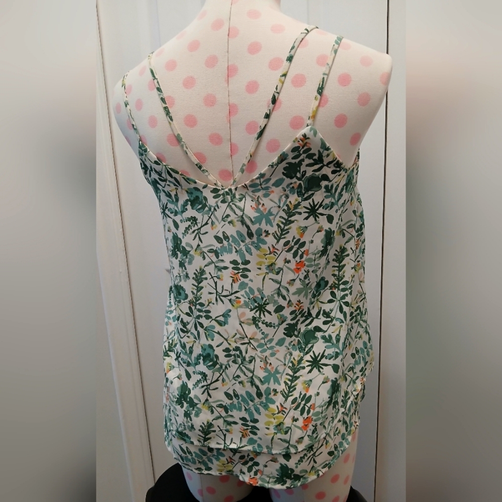 Spaghetti strap floral top - green - Picture 7 of 7